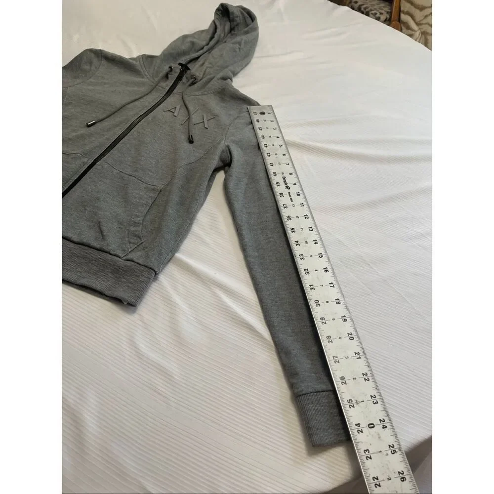 Armani Exchange Grey Zip Up Jacket Hoodie Size Small